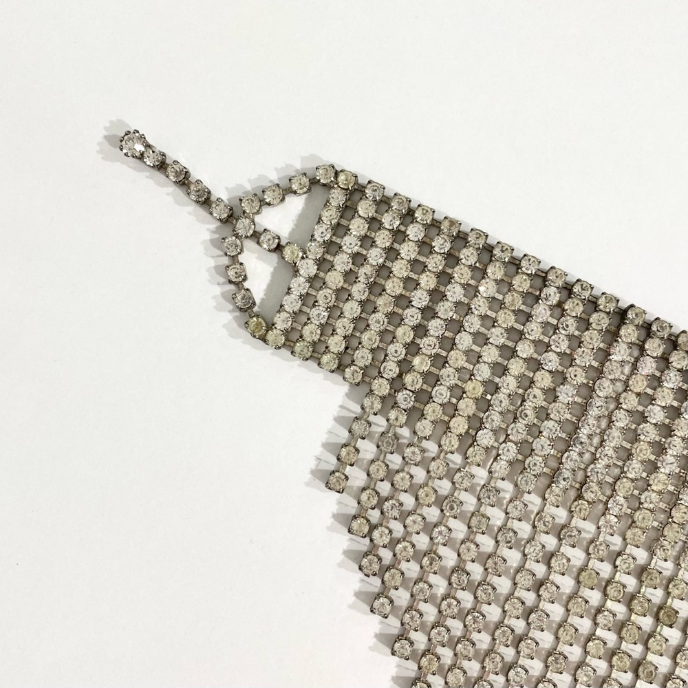 Vintage Rhinestone Waterfall Necklace - Picture 12 of 12